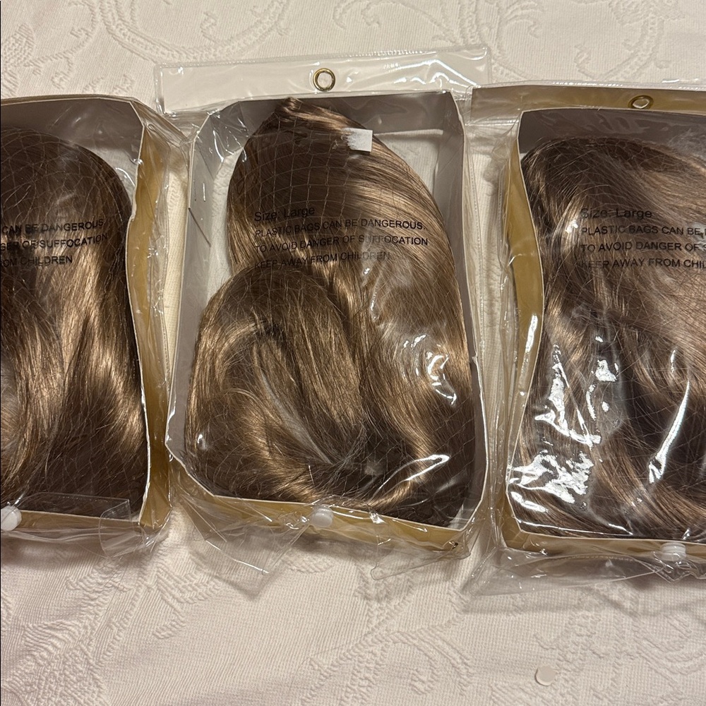 Wig blonde large size 3 pack